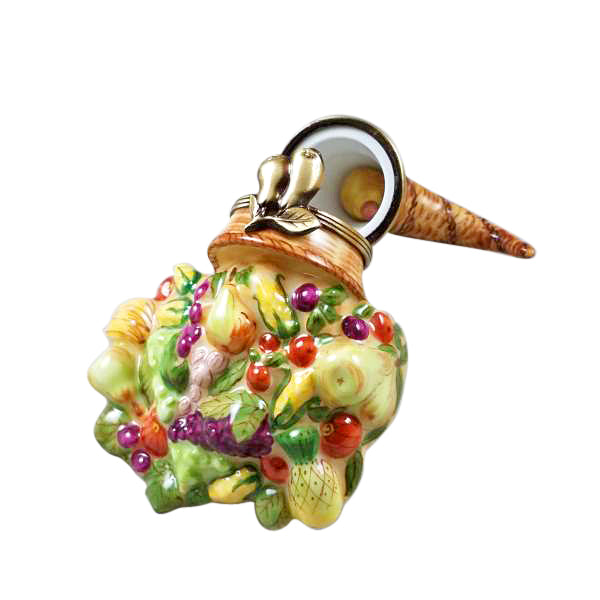 Load image into Gallery viewer, Rochard &quot;Cornucopia with Removable Pear&quot; Limoges Box
