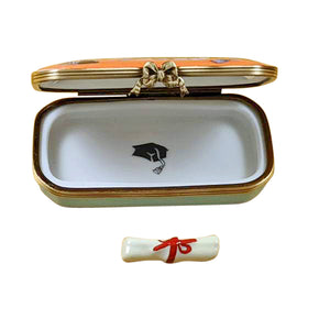 Rochard "Congratulations Oval With Diploma" Limoges Box