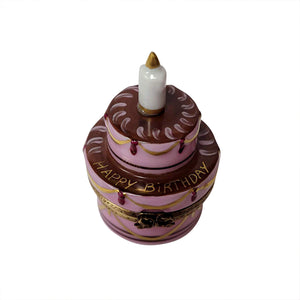 Rochard "Birthday Cake with Candle" Limoges Box