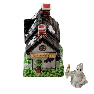 Rochard "Haunted House with Removable Ghost" Limoges Box