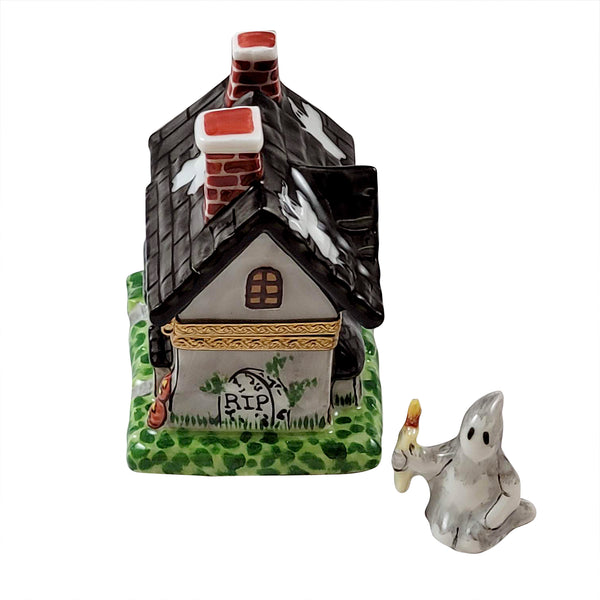 Load image into Gallery viewer, Rochard &quot;Haunted House with Removable Ghost&quot; Limoges Box
