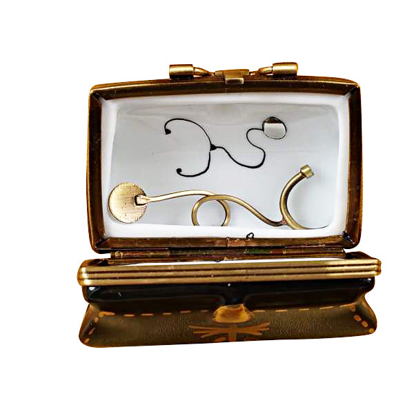 Load image into Gallery viewer, Rochard &quot;Doctor&#39;s Bag with Stethoscope&quot; Limoges Box
