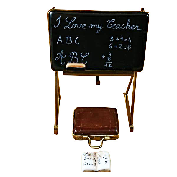 Load image into Gallery viewer, Rochard &quot;Teacher&#39;s Blackboard&quot; Limoges Box
