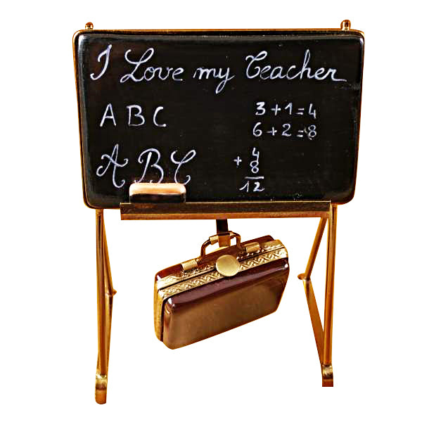 Load image into Gallery viewer, Rochard &quot;Teacher&#39;s Blackboard&quot; Limoges Box
