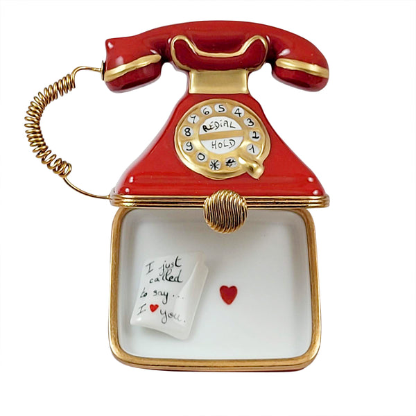 Load image into Gallery viewer, Rochard &quot;Red Telephone with Letter&quot; Limoges Box

