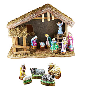 Rochard "Twelve Piece Nativity Set" Limoges Box