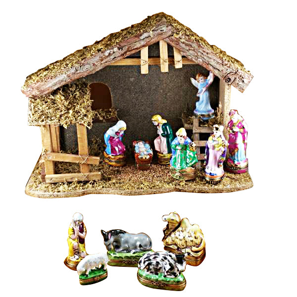 Load image into Gallery viewer, Rochard &quot;Twelve Piece Nativity Set&quot; Limoges Box
