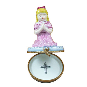 Rochard "Blond Girl Praying" Limoges Box