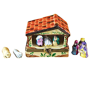 Rochard "Manger with 8 Removable Pieces" Limoges Box