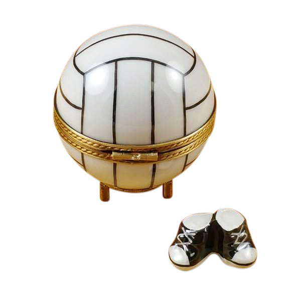 Load image into Gallery viewer, Rochard &quot;Volleyball with Removable Porcelain Tennis Shoes&quot; Limoges Box
