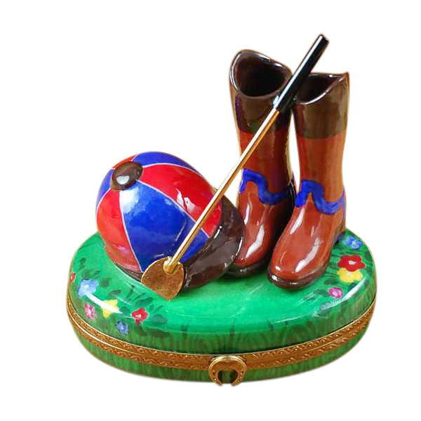 Load image into Gallery viewer, Rochard &quot;Riding Set with Hat, Stick &amp; Boots&quot; Limoges Box
