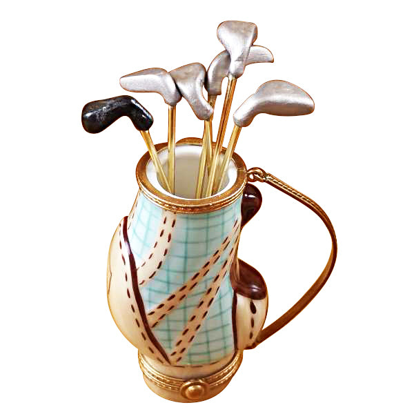 Load image into Gallery viewer, Rochard &quot;Golf Bag with Six Removable Clubs&quot; Limoges Box
