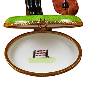 Rochard "Equestrian Outfit with Saddle" Limoges Box