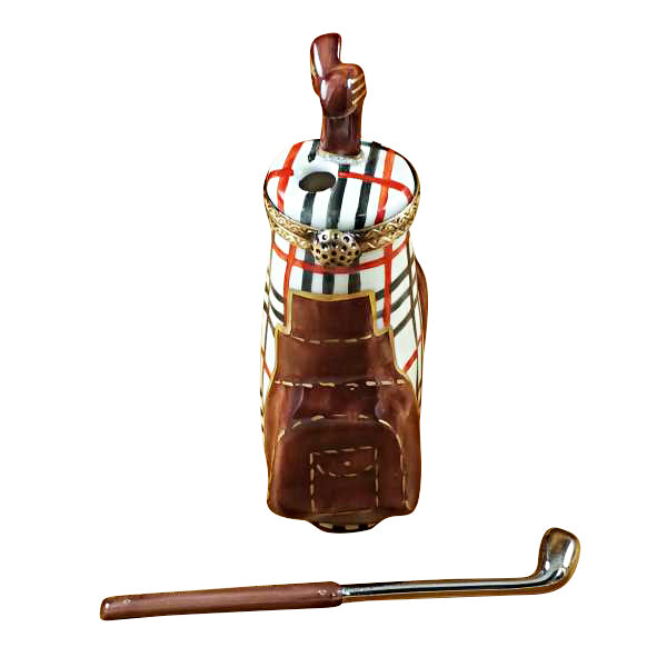 Load image into Gallery viewer, Rochard &quot;Plaid Golf Bag with Removable Club&quot; Limoges Box
