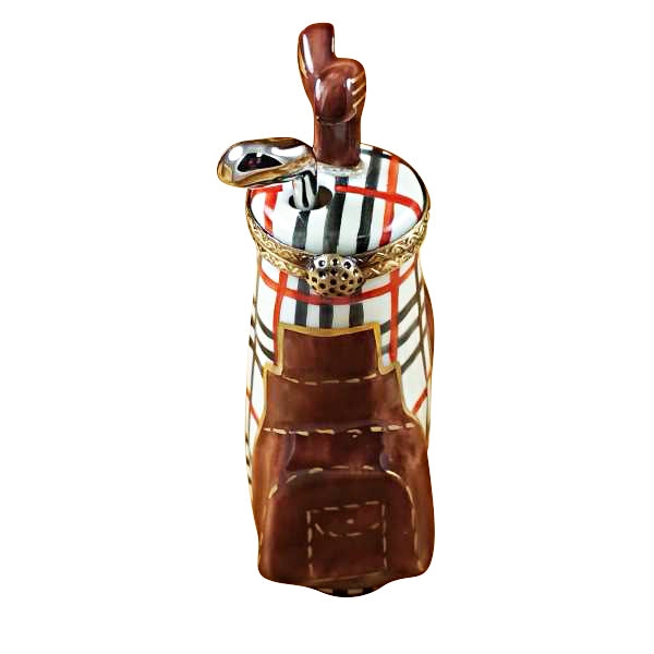 Load image into Gallery viewer, Rochard &quot;Plaid Golf Bag with Removable Club&quot; Limoges Box
