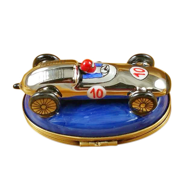 Load image into Gallery viewer, Rochard &quot;Race Car - Blue Base&quot; Limoges Box
