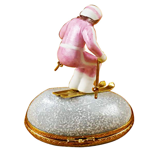 Load image into Gallery viewer, Rochard &quot;Woman Skier on Mountain&quot; Limoges Box

