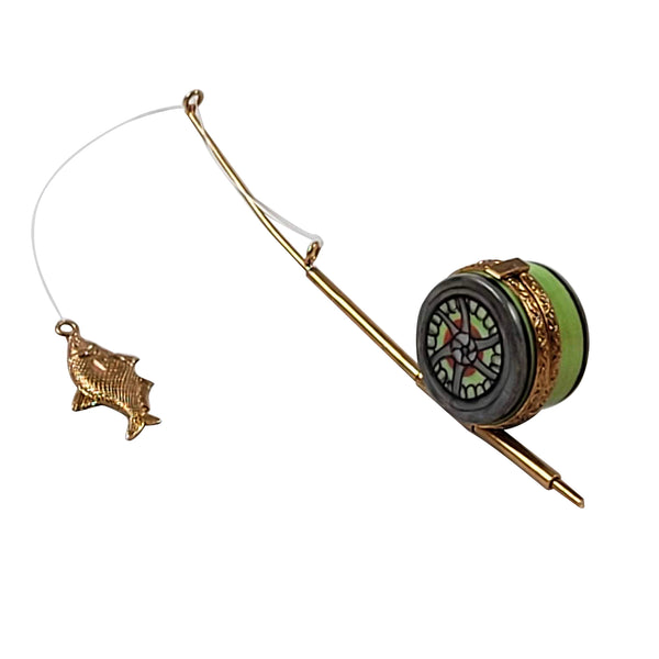 Load image into Gallery viewer, Rochard &quot;Fly Fishing Rod with Fish&quot; Limoges Box
