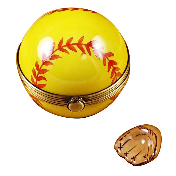 Load image into Gallery viewer, Rochard &quot;Softball with Removable Glove&quot; Limoges Box
