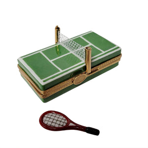 Rochard "Tennis Court with Removable Racquet" Limoges Box