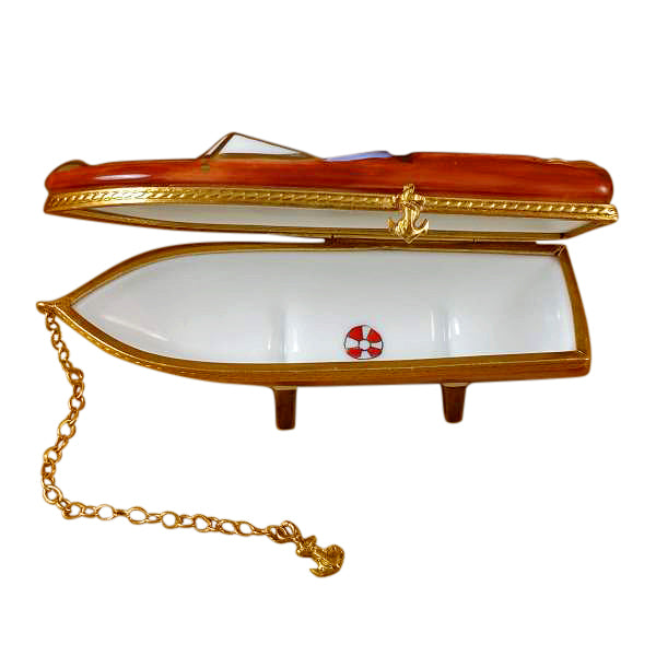 Load image into Gallery viewer, Rochard &quot;7361 Run Speed Boat&quot; Limoges Box
