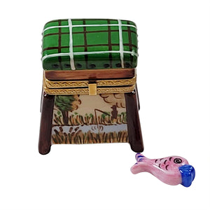 Rochard "Fishing Basket" Limoges Box