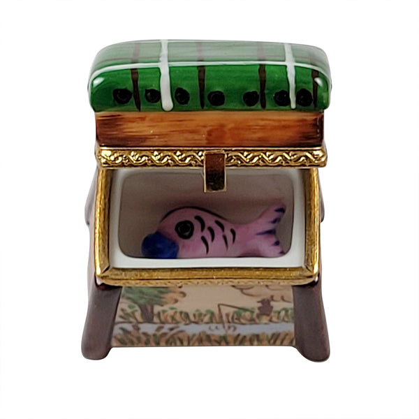 Load image into Gallery viewer, Rochard &quot;Fishing Basket&quot; Limoges Box
