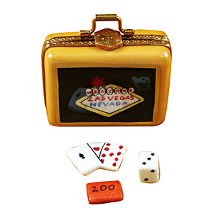 Rochard "Suitcase Welcome to Las Vegas" Limoges Box