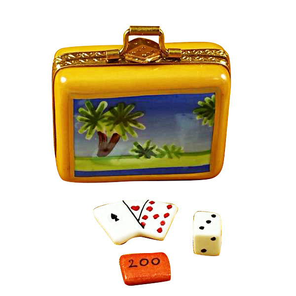 Load image into Gallery viewer, Rochard "Suitcase Welcome to Las Vegas" Limoges Box
