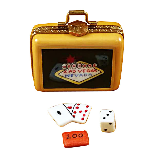 Load image into Gallery viewer, Rochard "Suitcase Welcome to Las Vegas" Limoges Box
