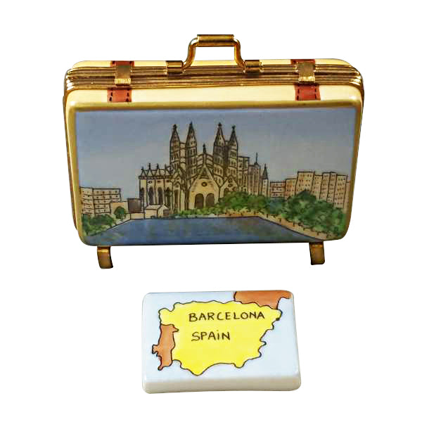 Load image into Gallery viewer, Rochard &quot;Barcelona Suitcase&quot; Limoges Box
