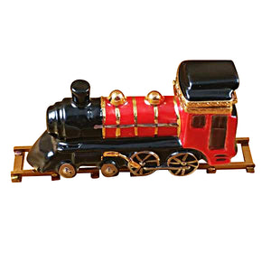 Rochard "Locomotive / Train on Brass Track" Limoges Box