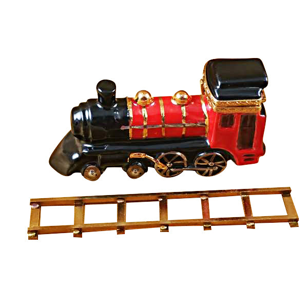 Load image into Gallery viewer, Rochard "Locomotive / Train on Brass Track" Limoges Box
