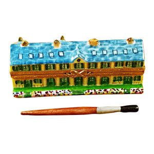 Rochard "Monet's Residence at Giverny with Removable Paint Brush" Limoges Box
