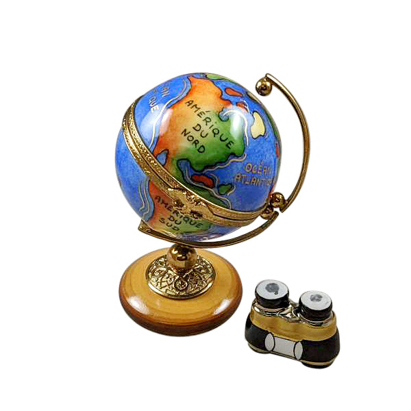 Load image into Gallery viewer, Rochard &quot;Globe with Binoculars&quot; Limoges Box
