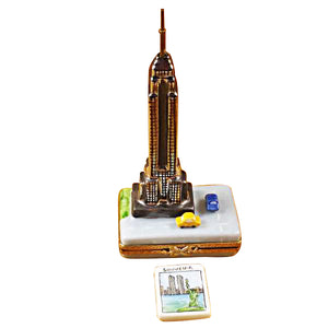 Rochard "Empire State Building with Cars" Limoges Box