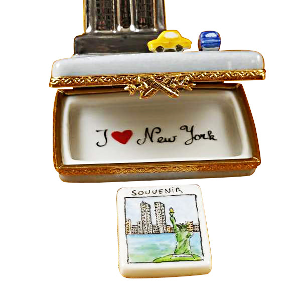 Load image into Gallery viewer, Rochard &quot;Empire State Building with Cars&quot; Limoges Box
