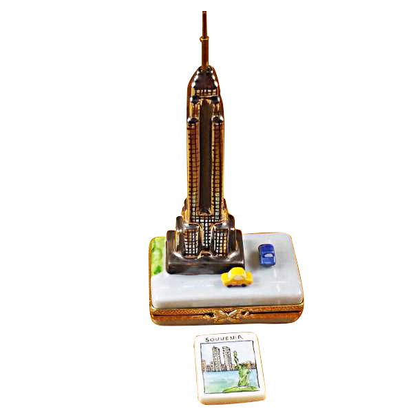 Load image into Gallery viewer, Rochard &quot;Empire State Building with Cars&quot; Limoges Box
