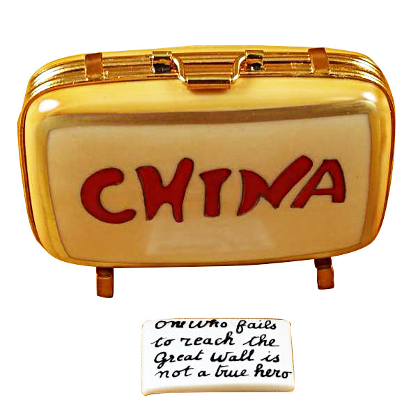 Load image into Gallery viewer, Rochard &quot;China Suitcase&quot; Limoges Box
