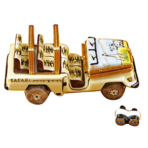 Rochard "Africa Safari Vehicle with Binoculars" Limoges Box