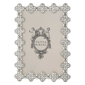 Olivia Riegel Silver Pavé Clover 4" x 6" Frame