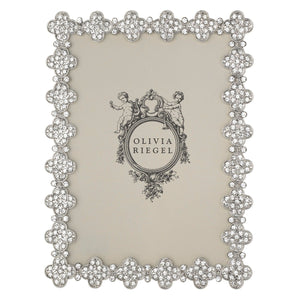 Olivia Riegel Silver Pavé Clover 5" x 7" Frame