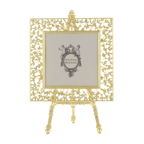 Load image into Gallery viewer, Olivia Riegel Gold Isadora 4&quot; x 4&quot; Frame on Easel
