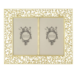 Olivia Riegel Gold Isadora 4" x 6" Double Frame