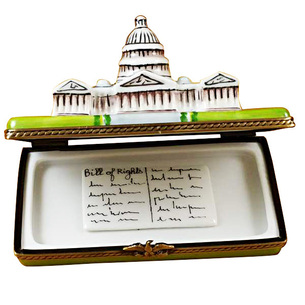 Load image into Gallery viewer, Rochard &quot;Capitol Dome with Removable Bill of Rights&quot; Limoges Box
