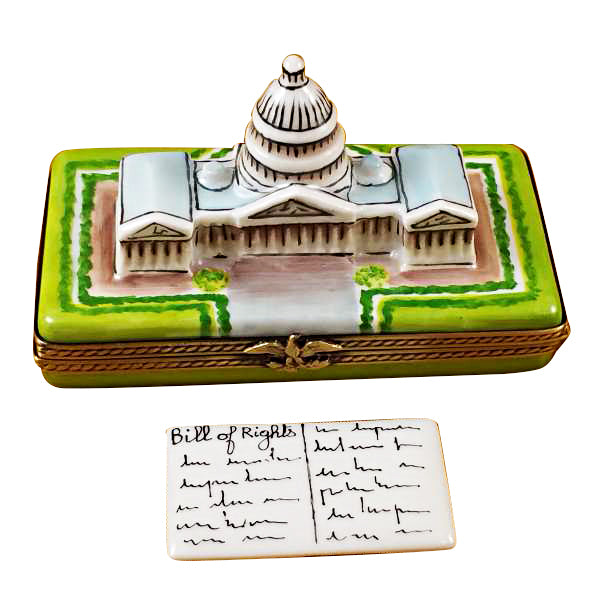 Load image into Gallery viewer, Rochard &quot;Capitol Dome with Removable Bill of Rights&quot; Limoges Box
