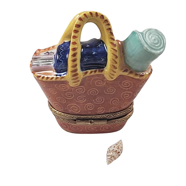 Load image into Gallery viewer, Rochard &quot;Beach Bag with Removable Shell&quot; Limoges Box
