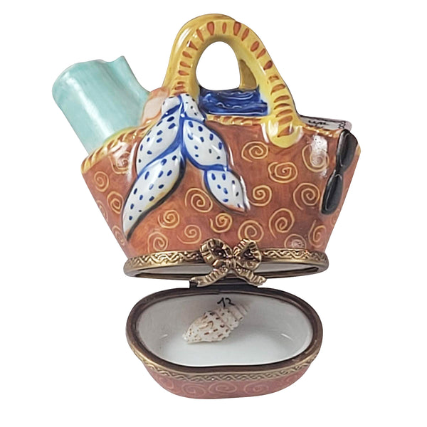 Load image into Gallery viewer, Rochard &quot;Beach Bag with Removable Shell&quot; Limoges Box

