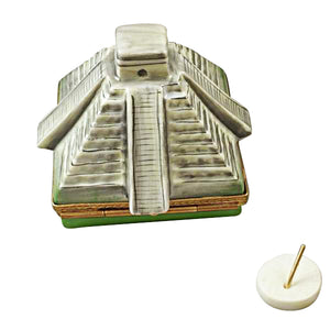 Rochard "Mayan Pyramid with Removable Sundial" Limoges Box