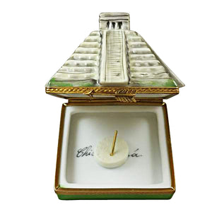 Rochard "Mayan Pyramid with Removable Sundial" Limoges Box